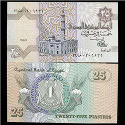 1980 Egypt 25 Piastres Crisp Uncirculated Note (CUR-05730)
