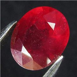 4.3ct Oval Blood Red Ruby Madagas. Appraised $9k (GEM-18683)