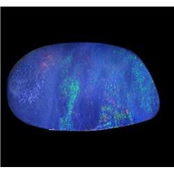4.6ct Australian Black Opal Doublet Full Fire (GEM-22589B)