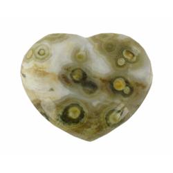 80.09ct Colorful Gem Grade Sea Jasper Heart (GEM-21157)