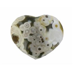 74.21ct Colorful Gem Grade Sea Jasper Heart (GEM-21155)