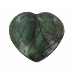 70.44ct Gem Grade Labradorite Polished Heart Neon Peacock Colors (GEM-21174)