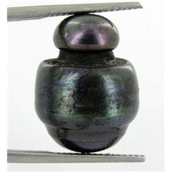 20.79ct South Sea Saltwater Baroque Pearl Iridescent Black/Purple RARE 18mm (JEW-1889)