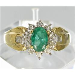 .65ct Colombian Emerald & Diamond 10k Gold Ladies Ring (JEW-1770)