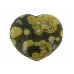 96.32ct Colorful Gem Grade Sea Jasper Heart (GEM-21156)
