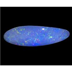 6.27ct Australian Black Opal Doublet Full Fire (GEM-22599B)
