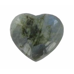 62.82ct Gem Grade Labradorite Polished Heart Neon Peacock Colors (GEM-21175)