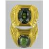 Image 1 : 5.5ct Mens Green Tourmaline Ring 22k Solid Yellow Gold 10.5 grams (JEW-1689)