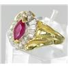Image 2 : .9 Ruby & Diamond 14k Gold Ladies Ring (JEW-1768)