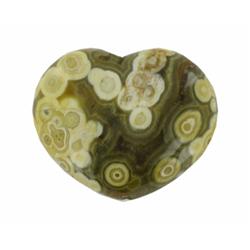 85.02ct Colorful Gem Grade Sea Jasper Heart (GEM-21160)