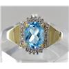 1.4ct Sky Blue Topaz & Diamond 14k Gold Ladies Ring (JEW-1773)