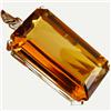 72.15ct Madeira Citrine Emerald White Gold Vermeil Pendant  (JEW-1862)