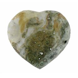 450ct Colorful Gem Grade Sea Jasper Heart (GEM-21151)