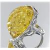 82ct Baltic Amber White Gold Vermeil Ring (JEW-1787)