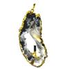 54ct Carved Druzy Agate Tourmaline Pendant Super Sparkler Gold Vermeil (JEW-1742)