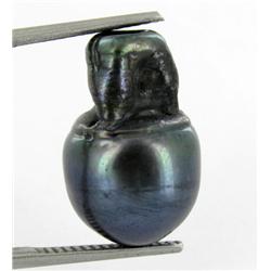 13.44ct South Sea Saltwater Baroque Pearl Iridescent Black/Purple RARE 17mm (JEW-1869)