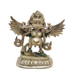 Silver Plated Bronze Thai Buddha (ANT-605)