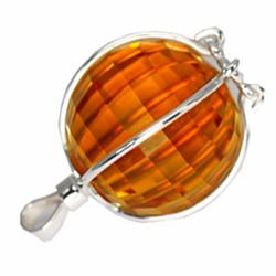81.95ct Sterling Pendant AAA Golden Yellow Citrine (JEW-1833)