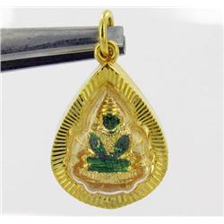 22k Gold Vermeil Buddha Thai Buddhist Amulet (JEW-1405)