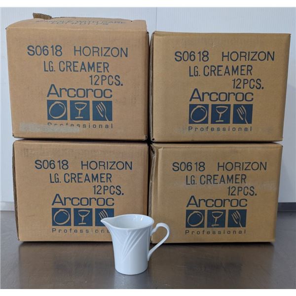 7oz Horizon Porcelain Large Creamers - Lot of 48 (4 Cases)