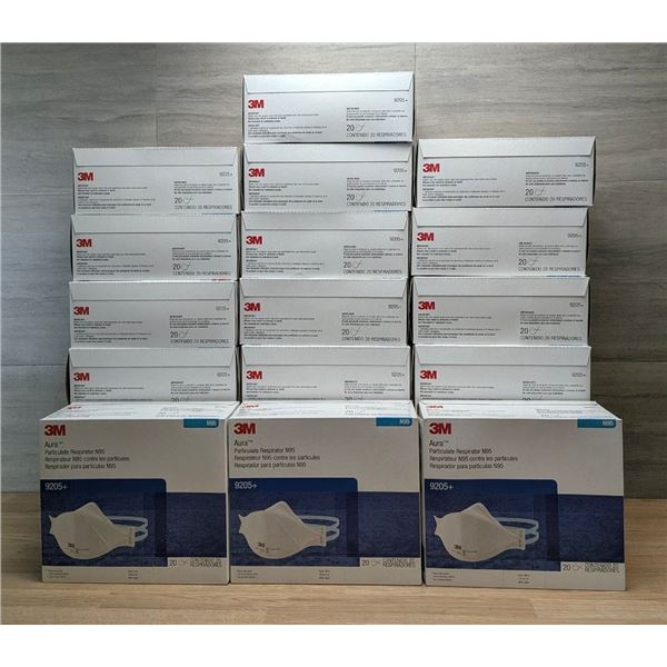 3M Aura N95 Particulate Respirators, 3M MASK - Lot of 22 Boxes (440 Masks)