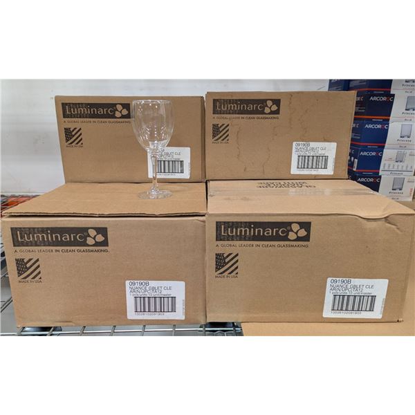 10.5oz Nuance Wine Glasses, Arcoroc 09190, 09190B - Lot of 72 (6 Cases)