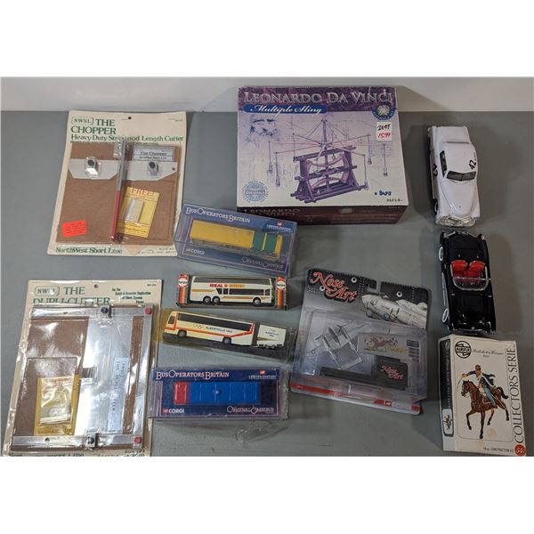 Assorted Model & Diecast Lot - Corgi, Airfix, Leonardo Da Vinci, NWSL & More