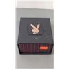 Image 2 : Playboy Bunny Logo Rectangular Wristwatch w/ Original Box