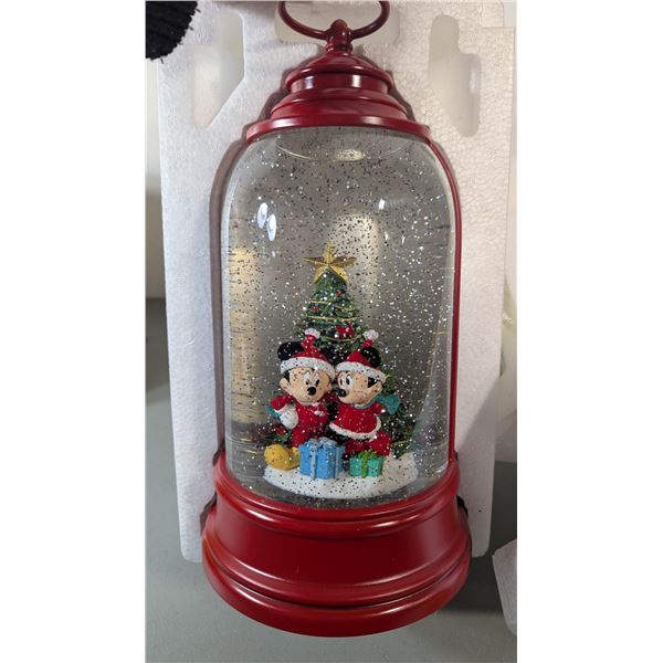 Disney Mickey & Minnie Holiday Christmas Lantern Snow Globe - Item 1601372