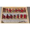 Image 1 : 15-Pc Assorted Router Bit Set w/ Wooden Storage Case
