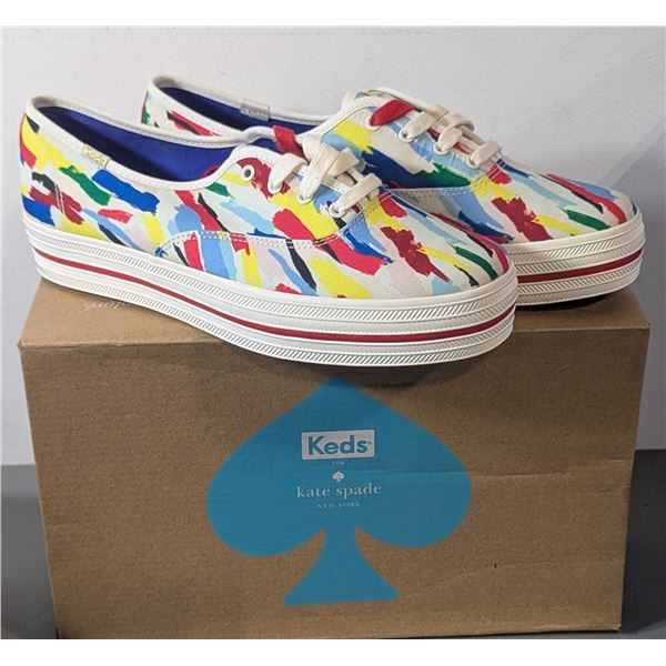 Keds x Kate Spade Triple KS Brushstrokes Women’s Platform Sneakers w/ Box