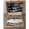 Image 1 : Assorted Fly Fishing Fly Collection w/ Wooden Storage Case