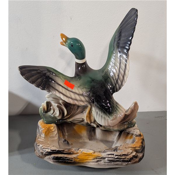 VTG Ceramic Mallard Duck Ashtray / Catchall Figurine