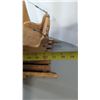 Image 4 : VTG Handmade Wooden Doll Swing & Cradle w/ Rocking Base