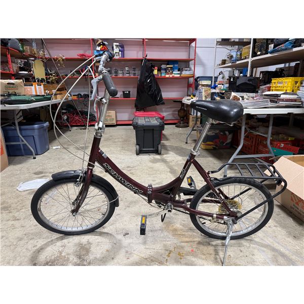 Schwinn Tango 20" 7-Speed Folding Hybrid Bike w/ Rear Cargo Rack