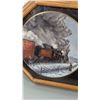 Image 2 : VTG Ted Xaras “Steam on the CPR” 3-Pc Collector Plate Set w/ Frame