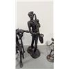 Image 2 : Assorted Welded Metal Folk Art Sculptures - Musicians, Piano Player & Insect
