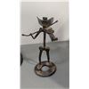 Image 5 : Assorted Welded Metal Folk Art Sculptures - Musicians, Piano Player & Insect