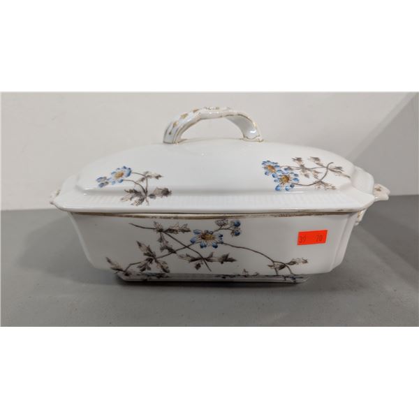 Antique c.1880s Ch. Field Haviland Limoges Porcelain Covered Serving Dish - CFH/GDM