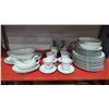 Image 1 : Royal Charter “Silver Matara” Fine China Dinnerware Set - Sri Lanka