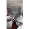 Image 3 : Royal Charter “Silver Matara” Fine China Dinnerware Set - Sri Lanka