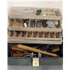 Image 1 : VTG Cantilever Tool Box w/ Assorted Hand Tools, Hardware & Parts