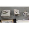 Image 2 : VTG Hand-Painted Porcelain Trinket Boxes & Trays, Coasters & Assorted Photographs