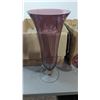 Image 2 : Assorted Cut Glass Stemware & Serving Pieces w/ Pink Goblets