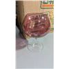 Image 3 : Assorted Cut Glass Stemware & Serving Pieces w/ Pink Goblets