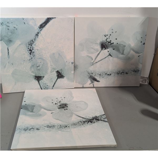 3-Pc Floral Canvas Print Wall Art Set