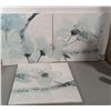 Image 1 : 3-Pc Floral Canvas Print Wall Art Set