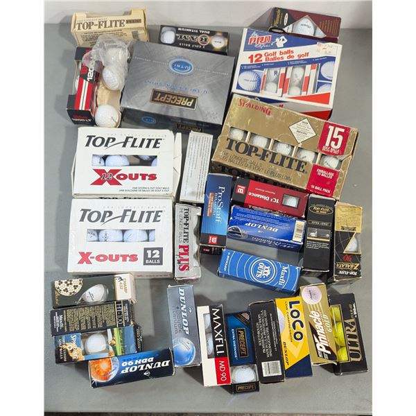 Bulk Lot of Assorted Golf Balls w/ Loco, Spalding, Dunlop & More