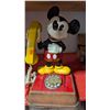 Image 1 : VTG Disney Mickey Mouse Telephone w/ Yellow Handset & Rotary-Style Dial