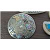 Image 3 : VTG Assorted Carved & Inlaid Jewelry Pieces